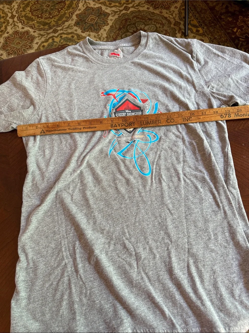 Title:Vintage Puma AS Roma Disney Soccer Showcase T-Shirt Gray Mens Medium - Picture 5 of 6